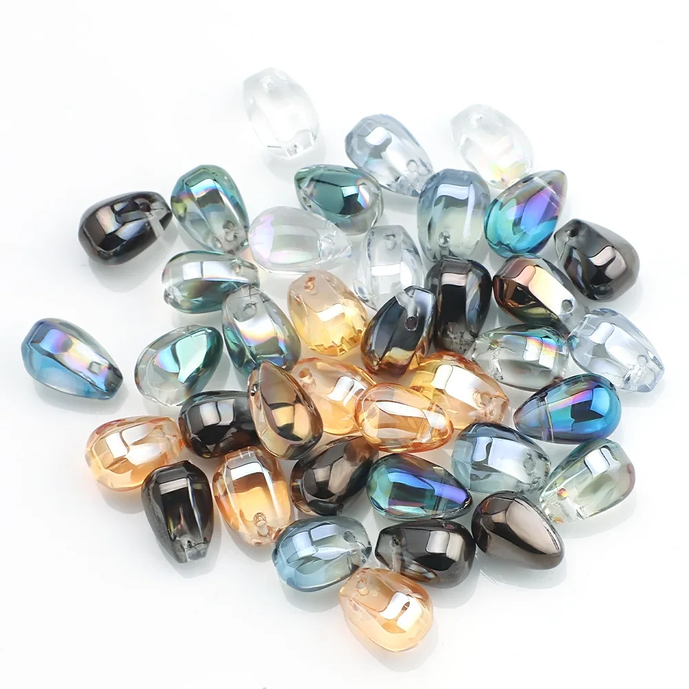 30Pcs/lot 6x9mm Colorful Teardrop Crystal Glass Loose Pendants Beads for Jewelry Making DIY Bracelets Necklace Crafts Findings