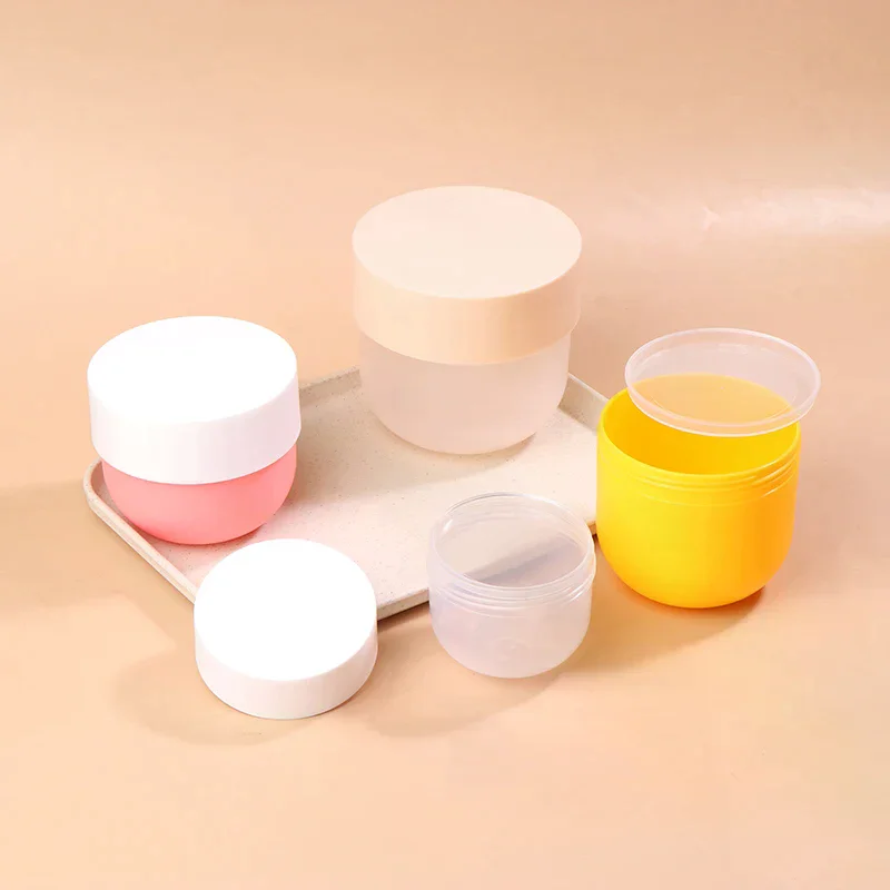 100/200/300/500 جرام زجاجات إعادة الملء الوردي البلاستيك جرة ماكياج فارغة وعاء السفر الوجه/الجسم كريم غسول الشعر التجميل مكيف #4
