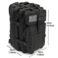 QT&QY 50L Man Tactical Backpacks Survival Traveling Bags Hking Outdoor 3P Assault Pack EDC Molle Pack For Trekking Hunting Bag