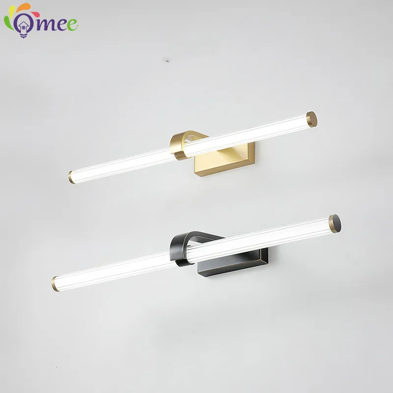 OMEE Gold/Black Modern Wall Lamp Vanity Mirror Light Bathroom For Bedroom Foyer Washroom Living Room Wall Light Indoor Lighting