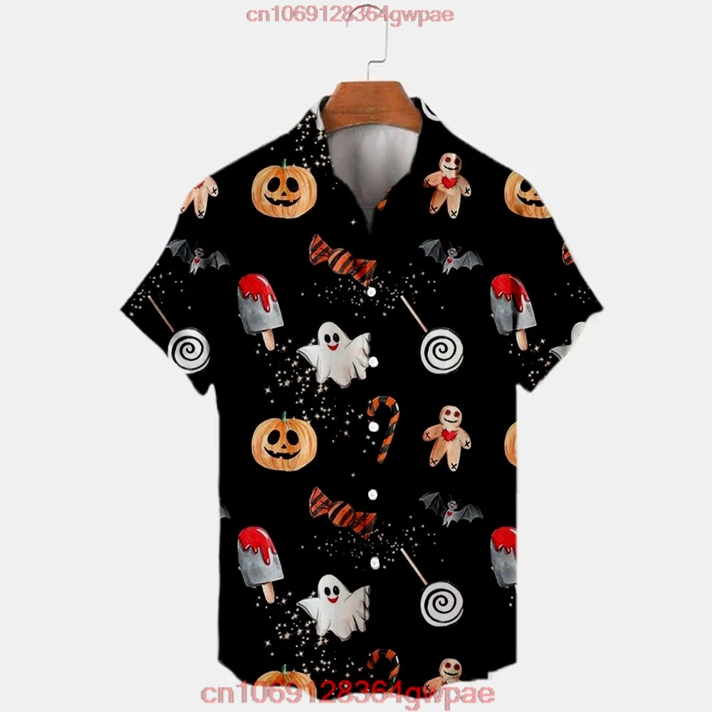 Disney Halloween Hawaiian Shirt Men Women Fashion Short Sleeve Shirt Mickey Halloween Hawaiian Shirt Casual Beach Shirt