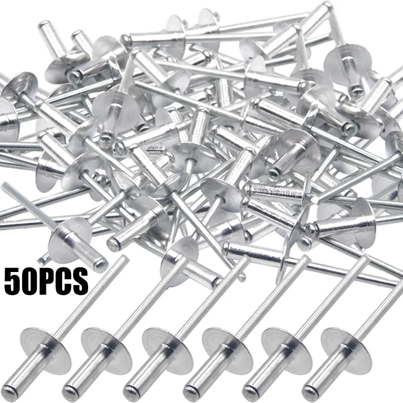 Aluminum Blind Rivets Silver Pop Rivet DIY Duct Boat Rivets Decorating Fastener Hardware for Metal Furniture Assortment Kit