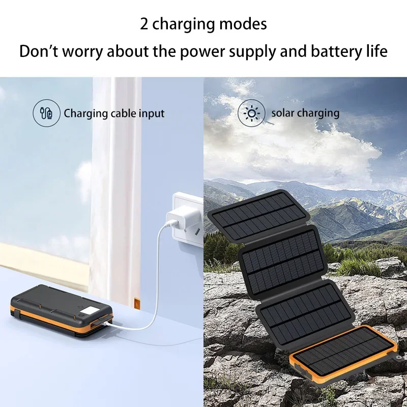 ROMOSS 500000mAh Solar Power Bank Large Capacity Super Fast Charging Outdoor Portable External Battery with Flashlight New - view 3