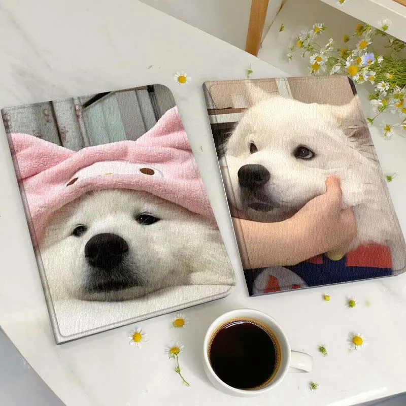 

Cartoon Pink Dog Hat Tablet Case For Huawei Honor MatePad MediaPad Air 5 6 7 11 V6 V7 V8 V9 X9 X8 T10 T10s C5e T5 Gift