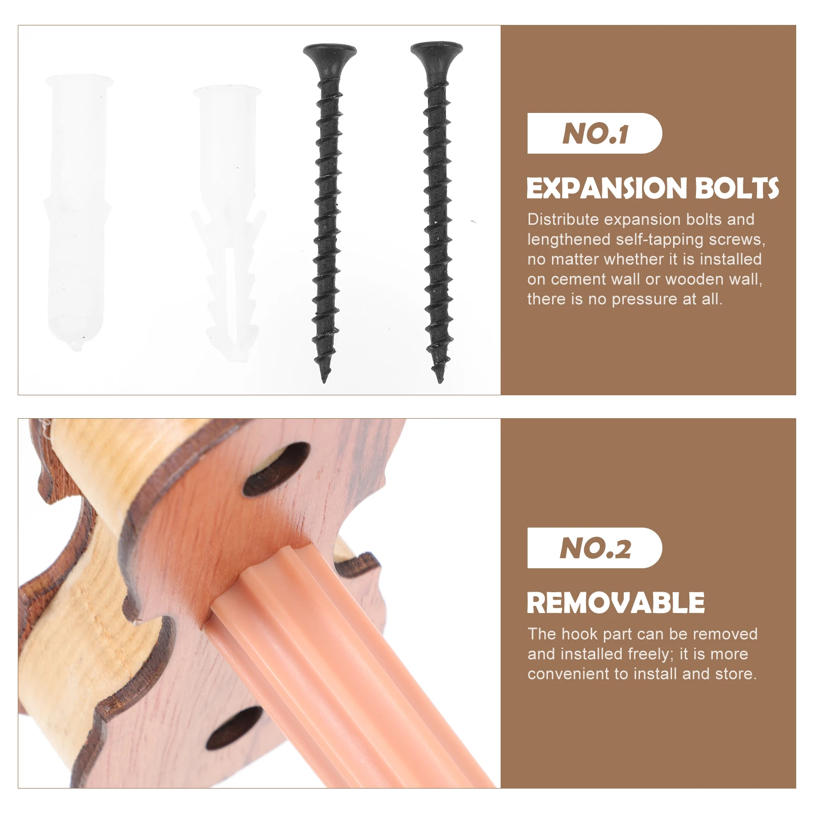

Automatic Lock Hook Violin Hanger Viola Wall Mount Hooks for Ukulele Holder Instrument Ukelele