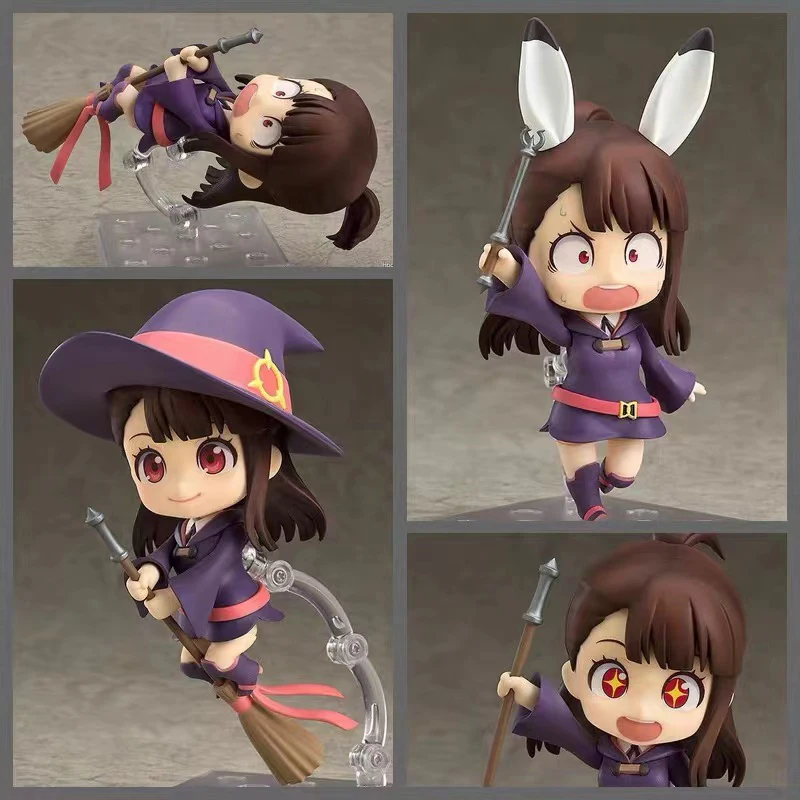 

Anime Little Witch Academia Action Figures 747 Atsuko Akko Kagari Movable Doll Q Version PVC Collection Model Children Toy Gift