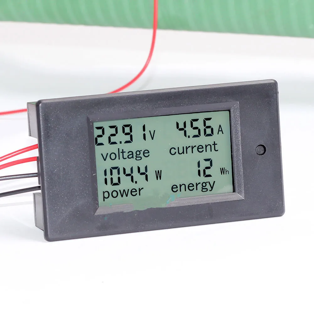 DC 6.5-100V Digital LED Power Panel Meter Monitor Power Energy Voltmeter Voltage Current Meter Ammeter 20A