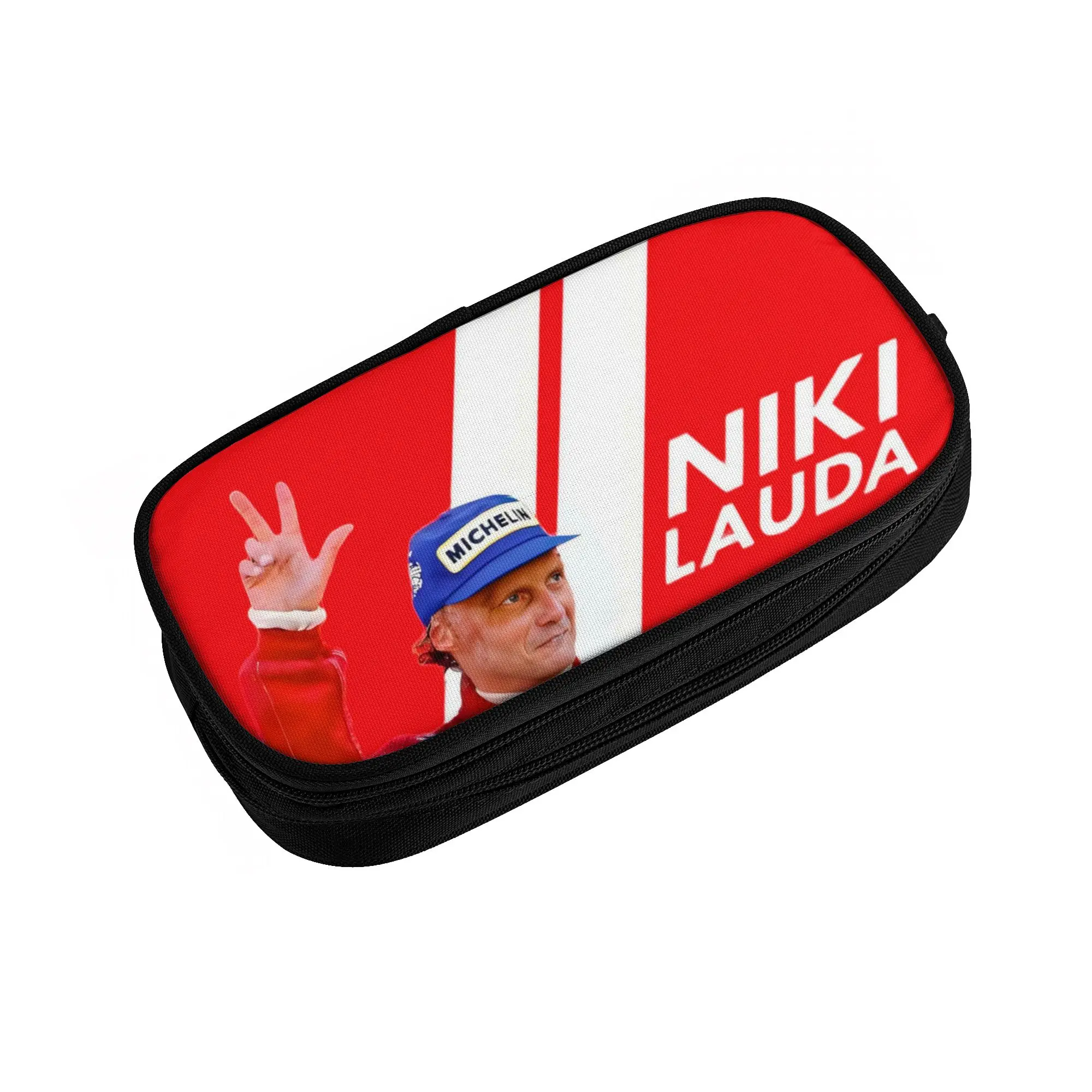 Pencil Cases N-Nikis Austrian Racing Driver Kawaii L-Laudas for Girls Boys Large Capacity Pen Bag Box School Supplies