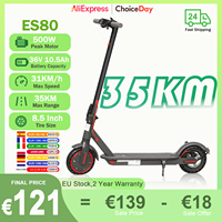 ES80/M365 X1 Electric Scooter 36V 10.5Ah 500W Motor 35KM Long Range 31KM/H 8.5Inch Solid Tires Foldable Smart APP EScooter