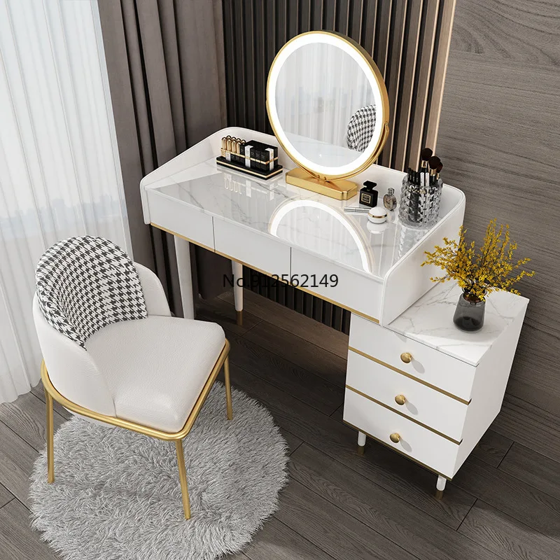 coiffeuse Fashion Makeup Vanity Cabinet Vanity Table with Mirror Dressers for Bedroom Pink Dressing Table Bedroom Furniture