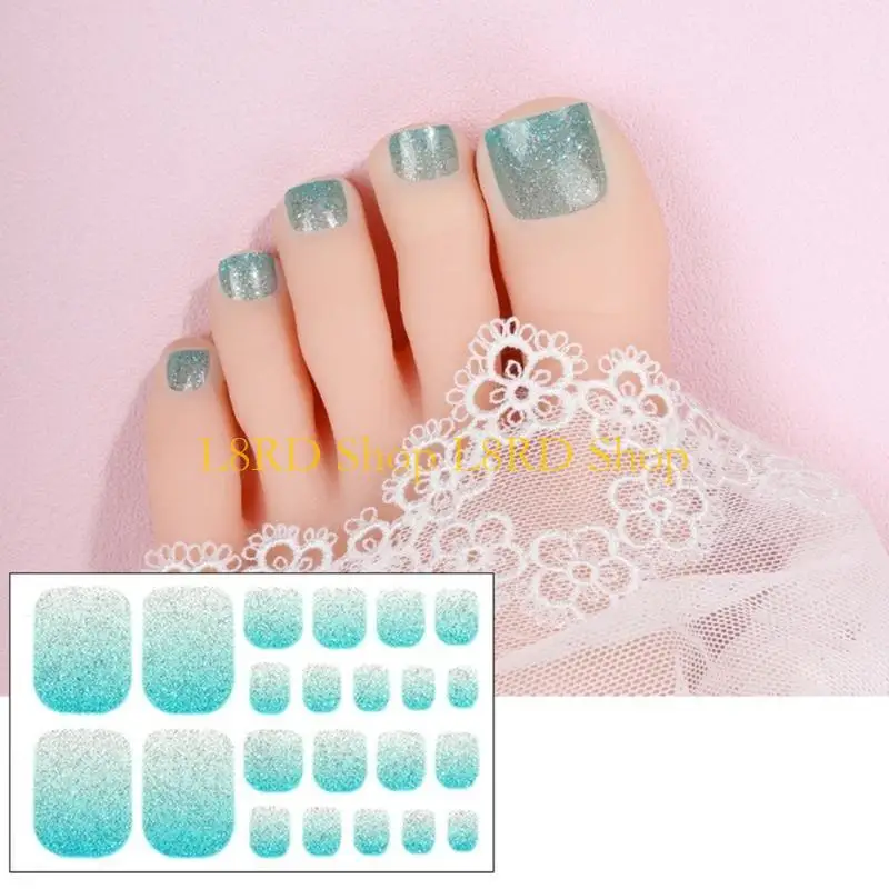 L8rd Adesivi del piede unghia Eye False Ulbine False Ulgomerie Waterproof Accolla Adesivi artistici unghie