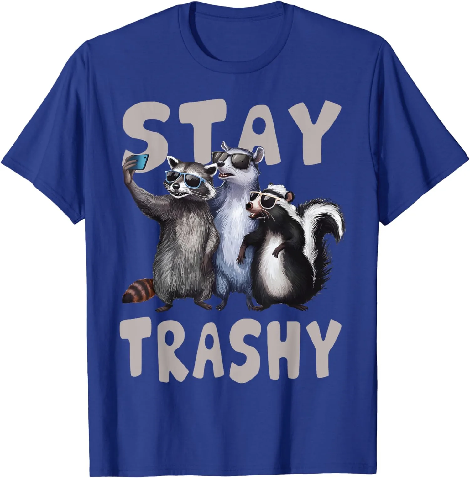 Stay Trash Funny and Fun with Raccoon Opossum Skunk Pals Unisex T-Shirt