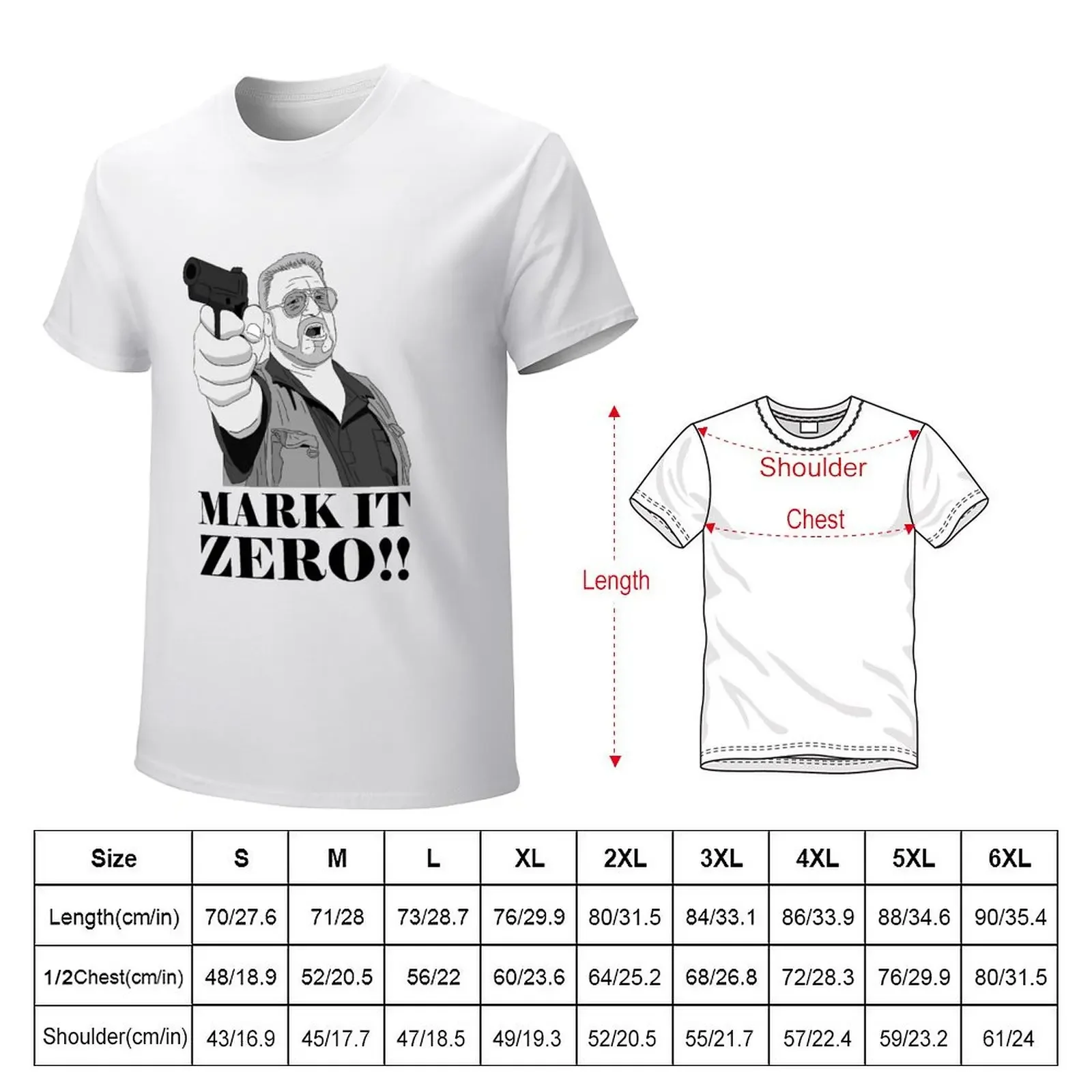 Mark it Zero! Big Lebowski T-Shirt plus size clothes oversized black t shirts for men