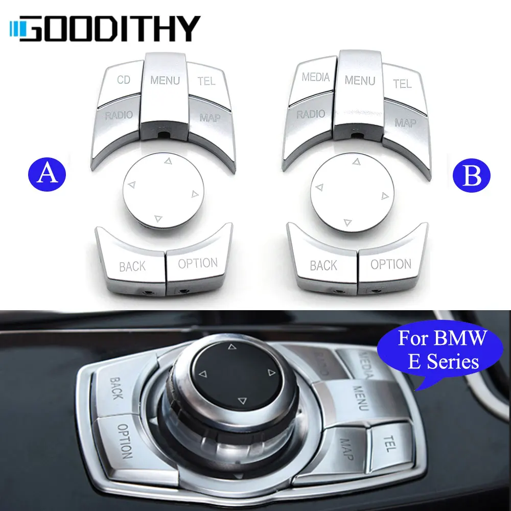 

E90 E70 Car Interior CIC IDrive Multimedia Menu Button Cap Keys Replacement For BMW E60 E61 E63 E64 E81 E82 E87 E88 E89 E92 E71