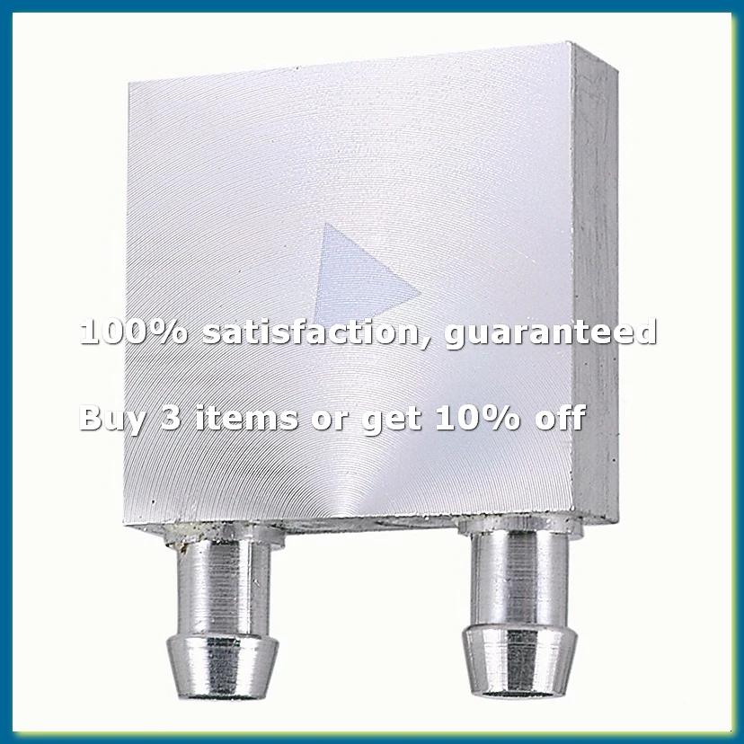 Primary Aluminum alloy Water Cooling Block 40x40mm for Liquid Water Cooler Heat Sink System Silver Use For PC Laptop CPU-DTD2