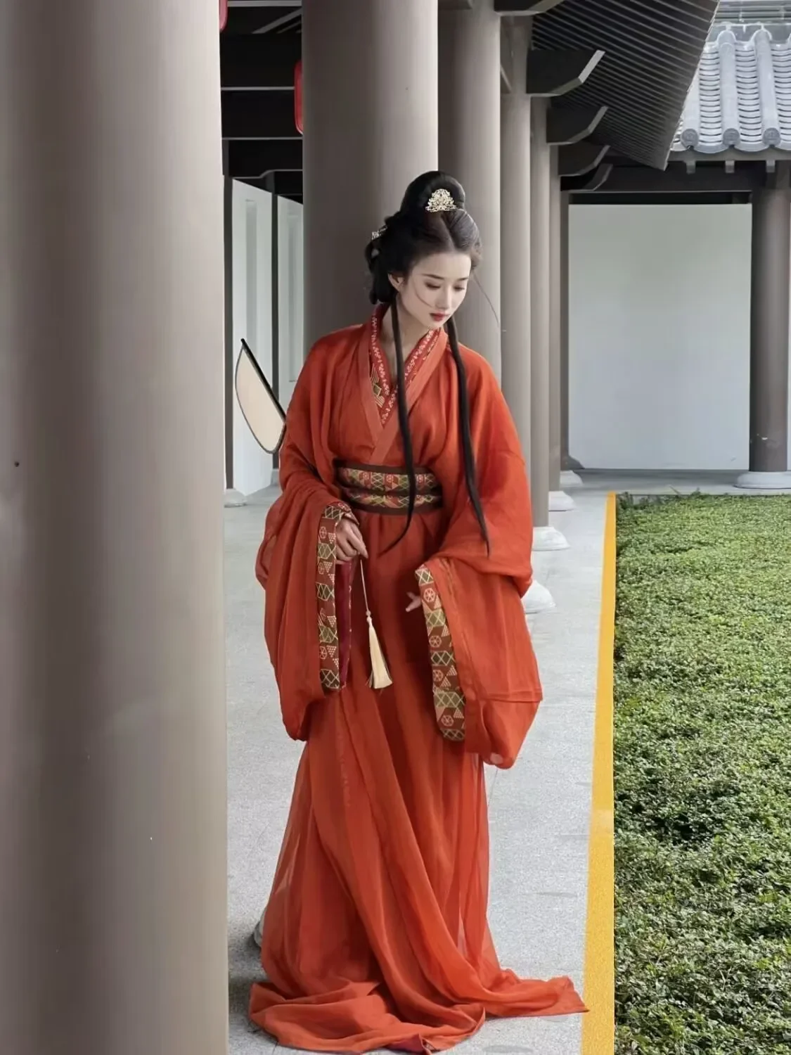 2023 Hanfu Dress Women Warring State Robe Straight Restore Traditional Collar Spring Autumn Dancing Court Style Ancient Costume