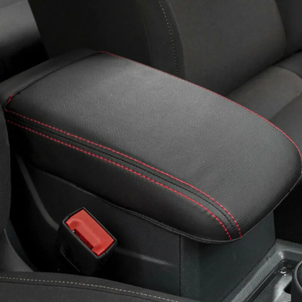 

Black Car Center Control Armrest Box Microfiber Leather Trim Cover for VW Golf 6 MK6 2010 2011 2012 2013 Storage Car Accessories