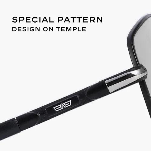 Imagen 2 del producto CAPONI, gafas de sol fotocromáticas para hombre, polarizadas, diseño clásico de marca, gafas de sol antirayos para conducir, gafas de sol cuadradas para hombre UV400 BS8724