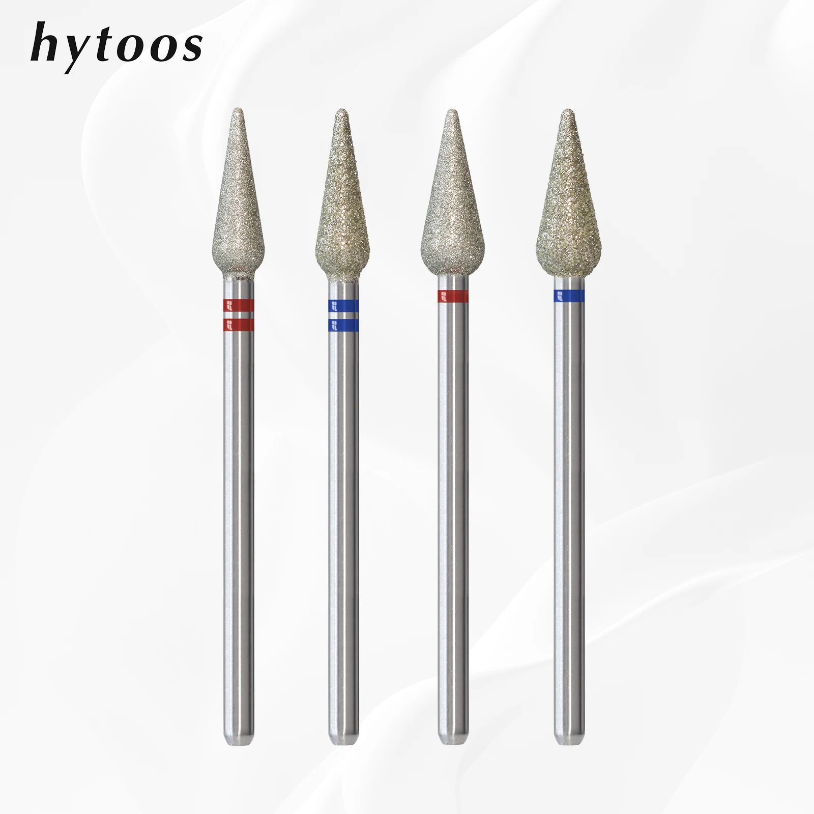 Hytoos 5mm longo bud cutícula limpa prego brocas russo diamante pele morta prego bit acessórios de limpeza ferramenta