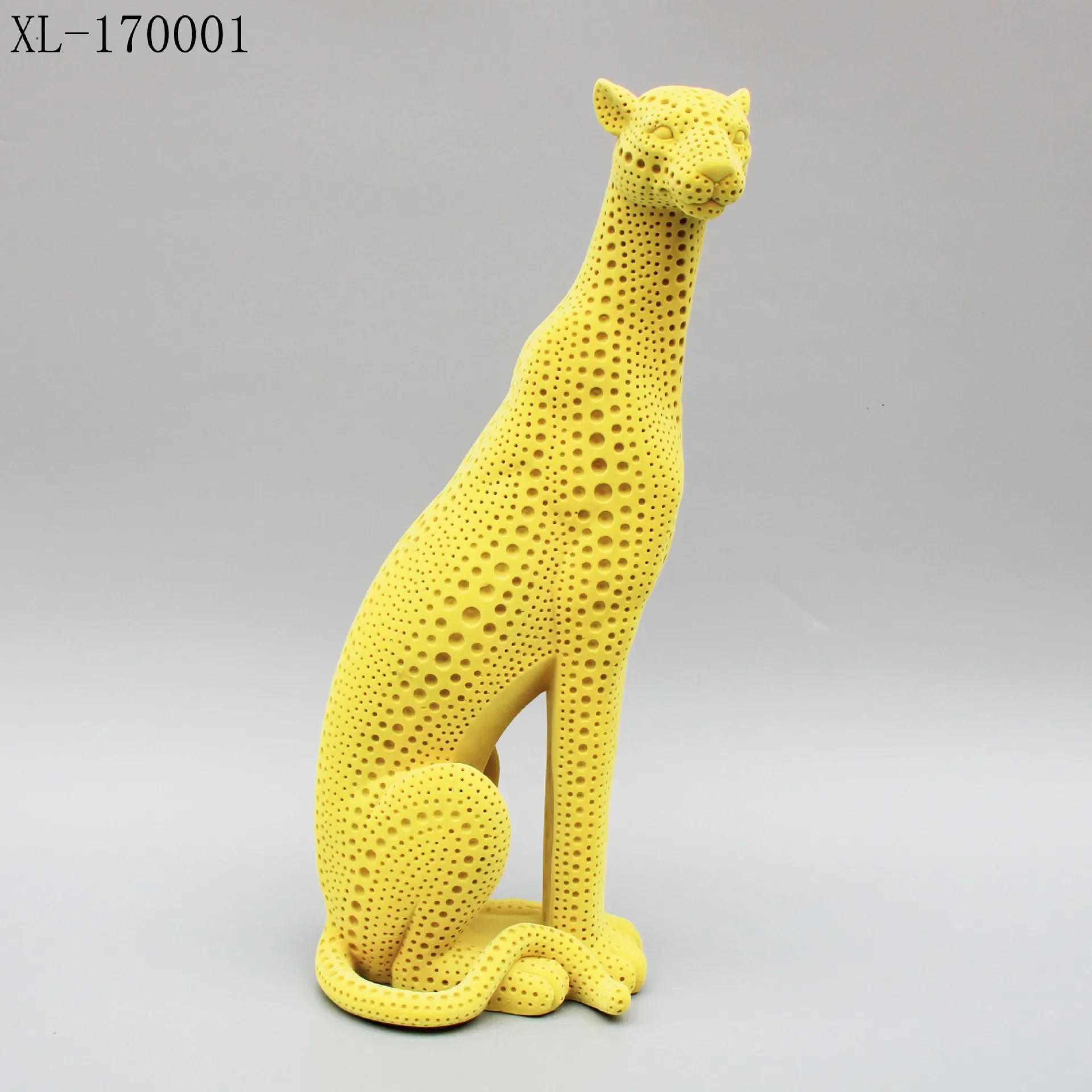 Creative Flocking Resin Crafts Cheetah Simulation Animal Animal Statue Living Room Decoration Home Decor Accessories Modern Gift