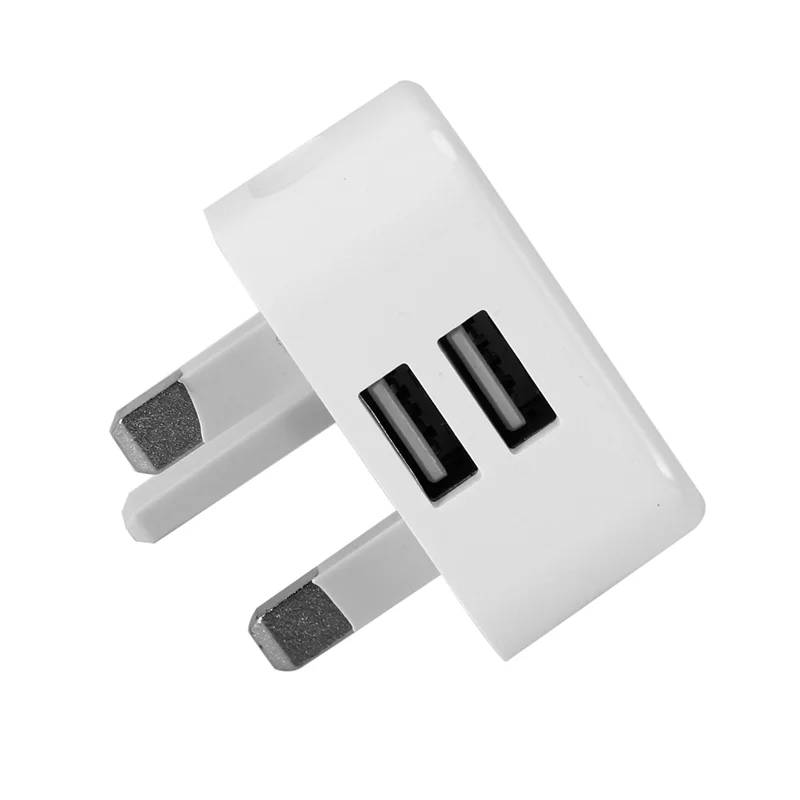 ABGI-3X Universal USB UK Plug Adaptador de cargador de pared de 3 pines con puertos USB Cargador de viaje Carga para teléfono Ipad (2 puertos)