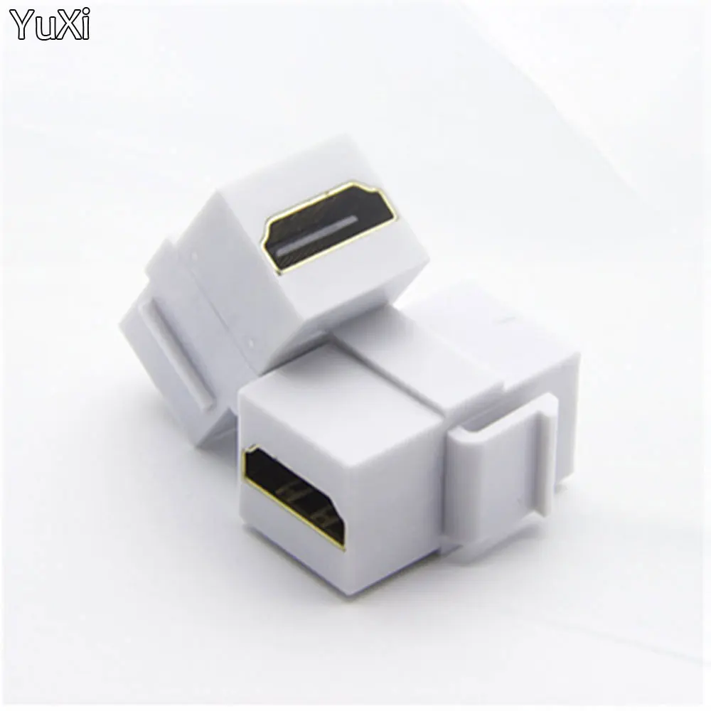 

HDMI-Compatible Connector 180 Degree Keystone Insert Coupler Slot Female To Female 4K 60Hz Extender For Wall Plate