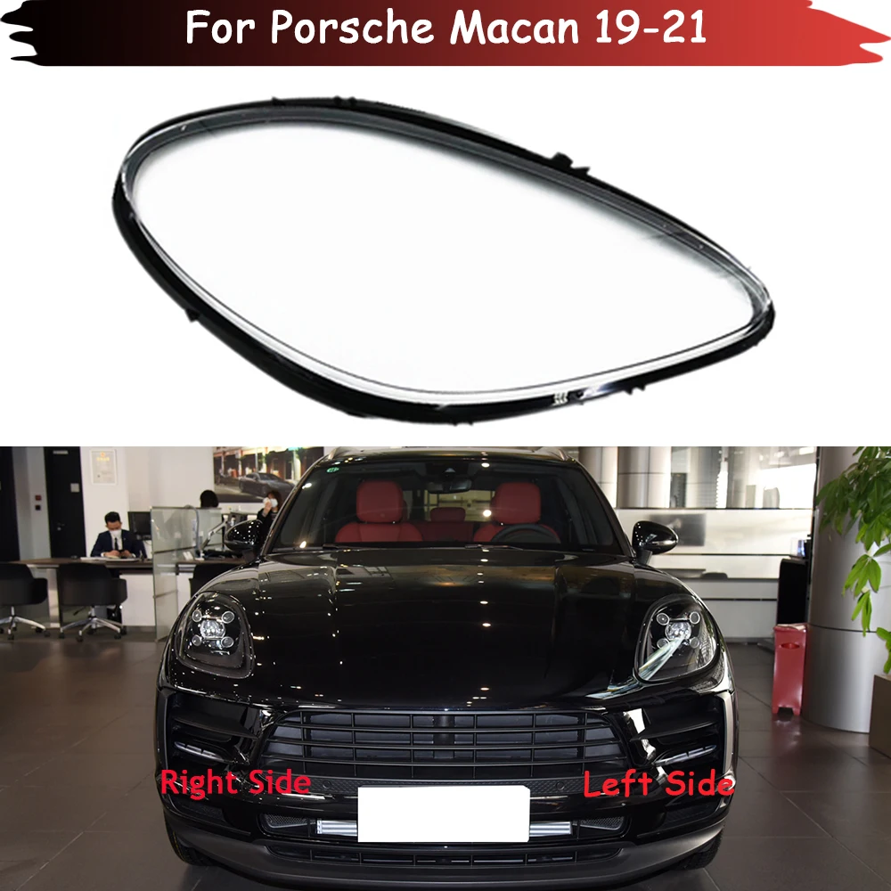 Car Glass Lens Lamp Shade Shell For Porsche Macan 2019 2020 2021 Headlamp Transparent Masks Auto Light Case Headlight Cover