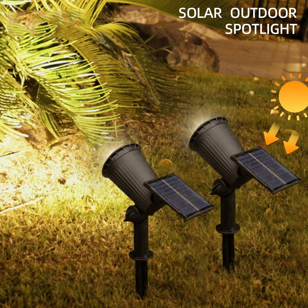 9 LED Solar Spot Lights Outdoor RGB Solar Landscape Lights IP65 Wodoodporna regulacja jasności dla palm w ogrodzie