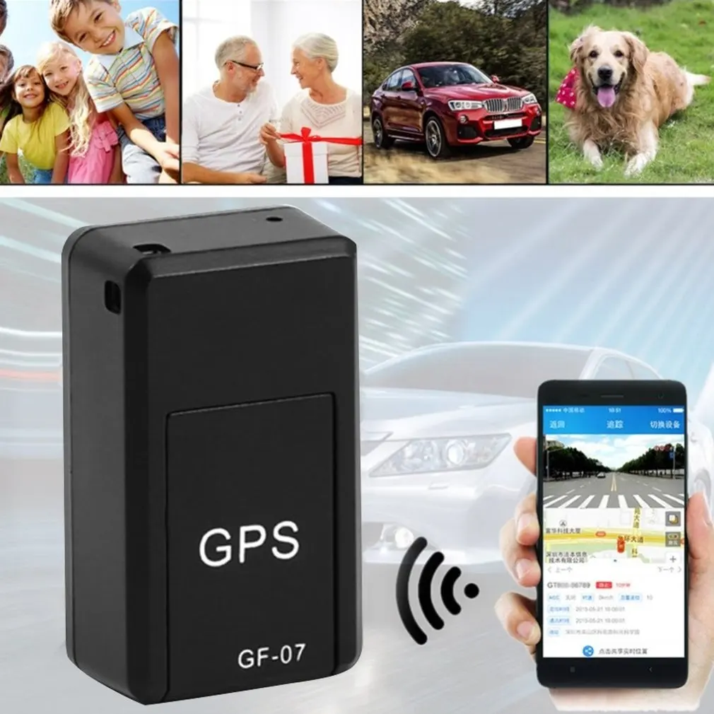 Mini GPS Tracker Car GPS Locator Anti-theft Tracker Car Gps Tracker GF07 Anti-Lost Recording Tracking Device Auto Accessories