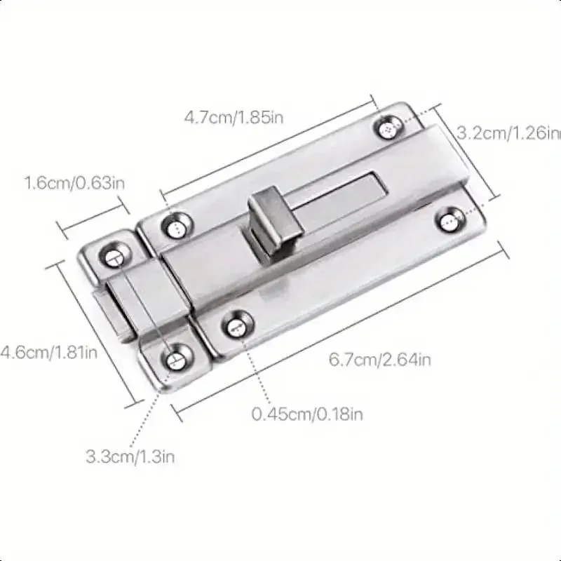 Trava autoelástica de aço inoxidável, 2/3/4 polegadas, dobradiças de armário, parafuso de segurança, trava antifurto, mola, ferragens de móveis