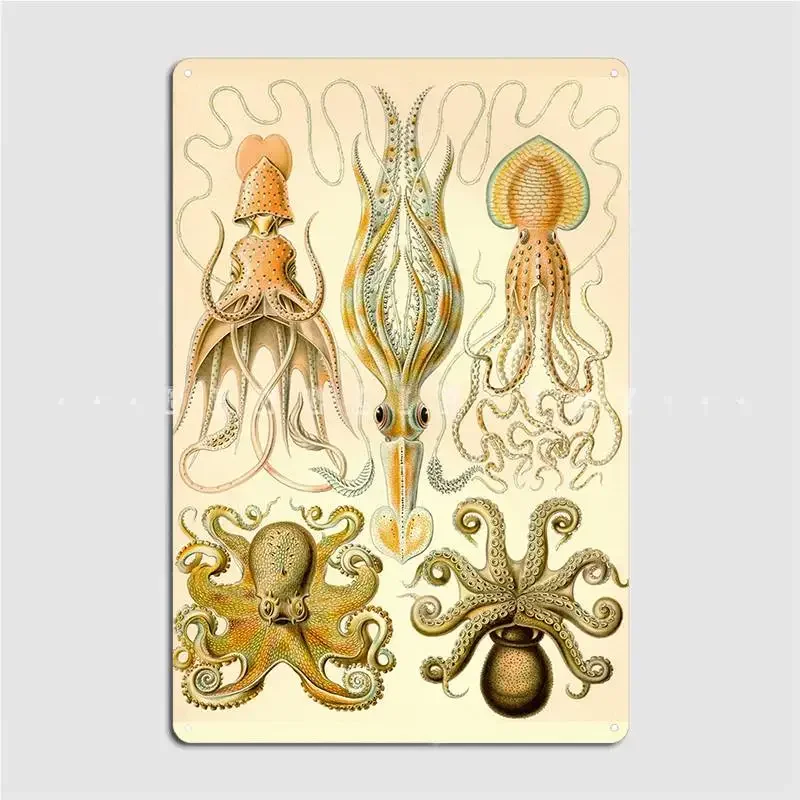 Gamochonia Ernst Haeckel Metal Plaque Poster Cinema Kitchen Designing Wall Decor Party Tin Sign Poster