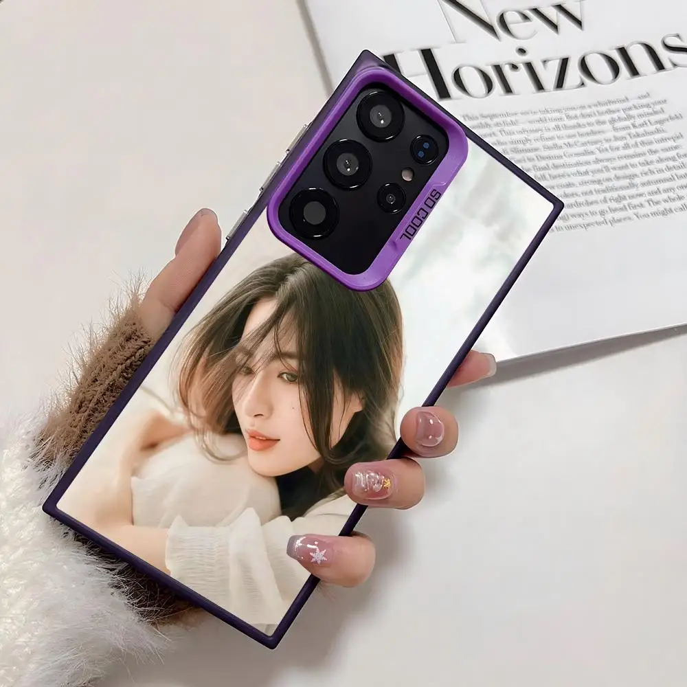 الممثل Lingling Kwong قضية الهاتف لسامسونج غالاكسي S25 حافة S24 S23 S22 S21 S20 الترا سيليكون الملونة الفضة جراب هاتف #6