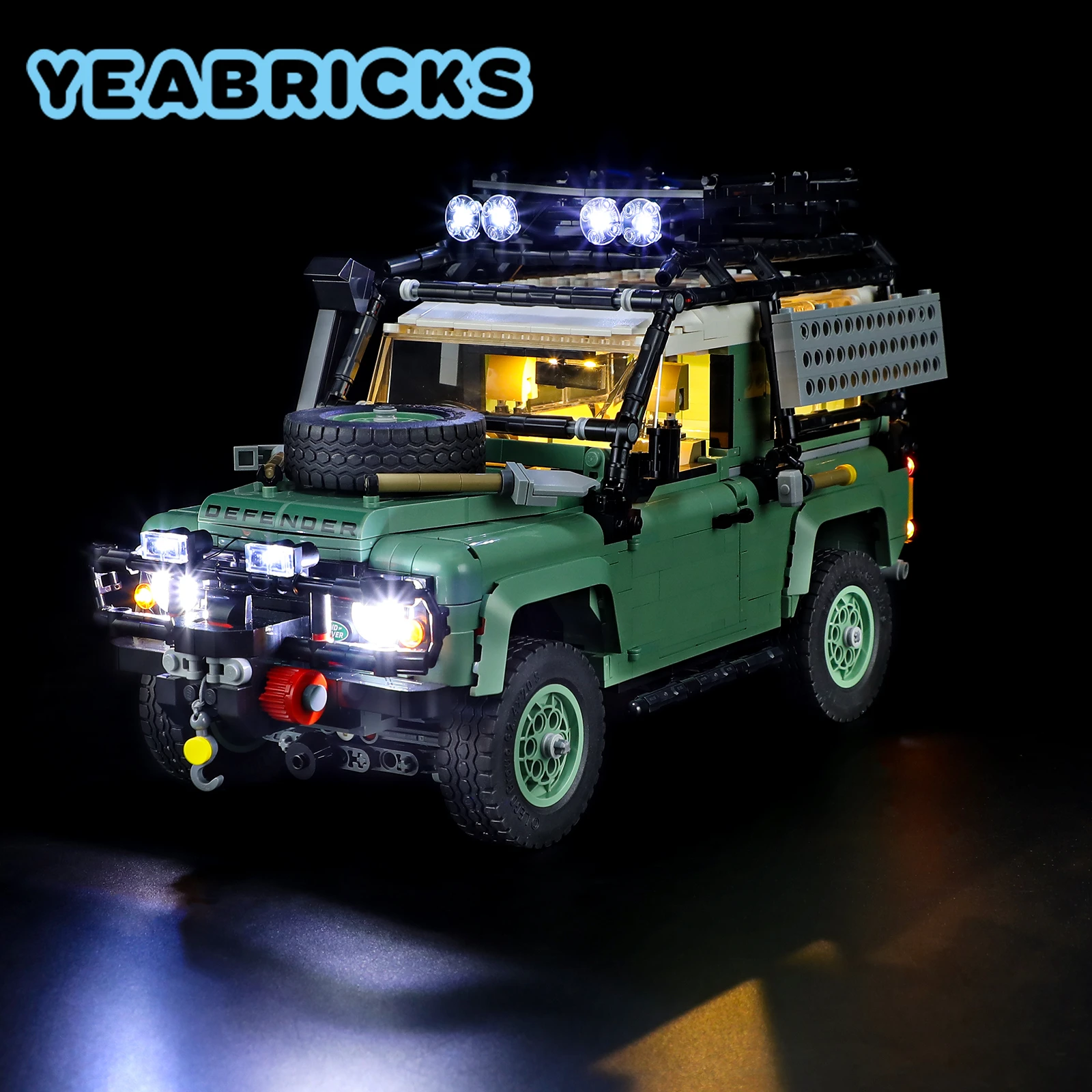 YEABRICKS LED Light Kit for 10317 Classic Defender 90 Building Blocks Set (NOT Include the Model) Bricks Toys for Children