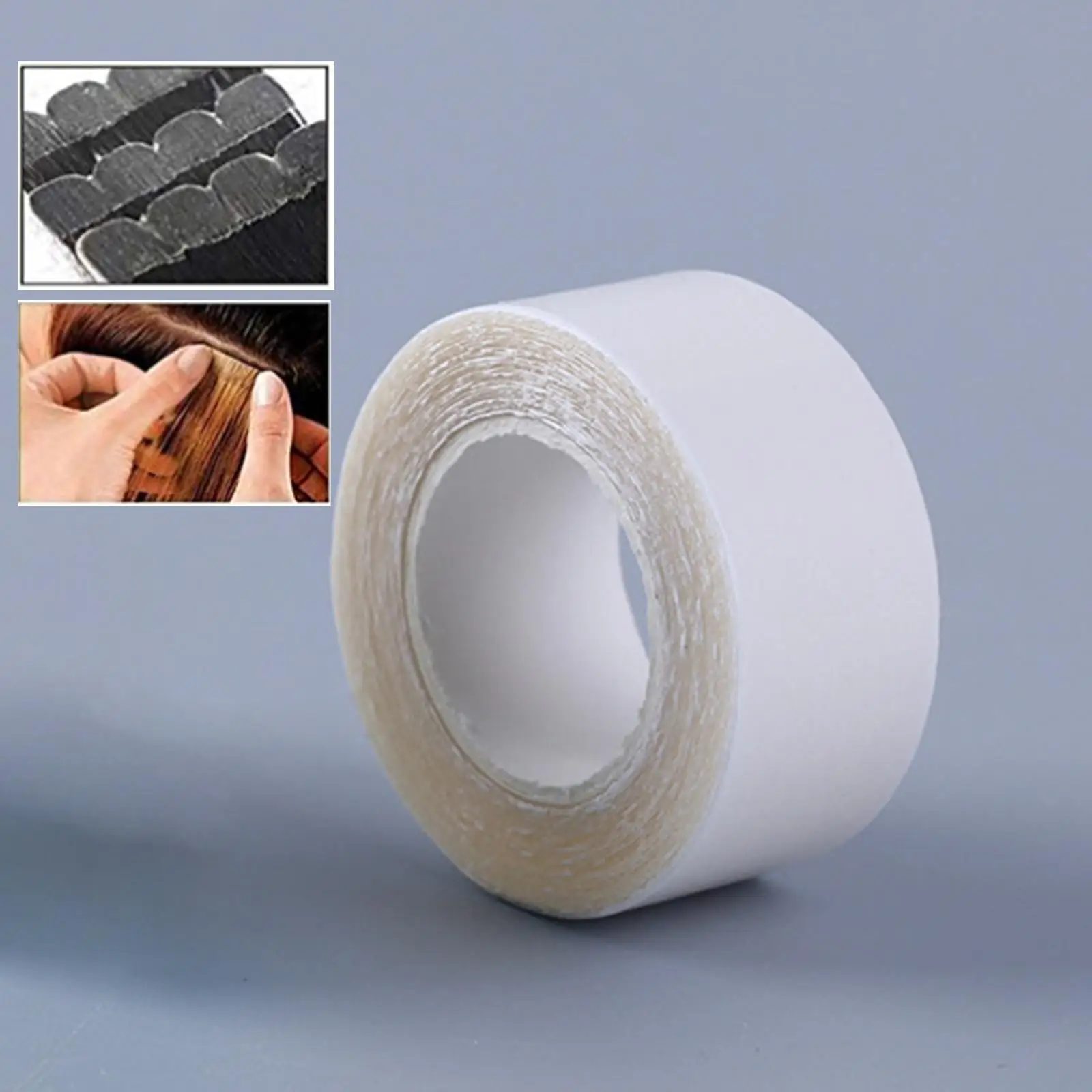 Hair Extension Salon Blue Tape Double Sided Adhesive Roll for Wigs Toupees Front Support Easy Clean 3m