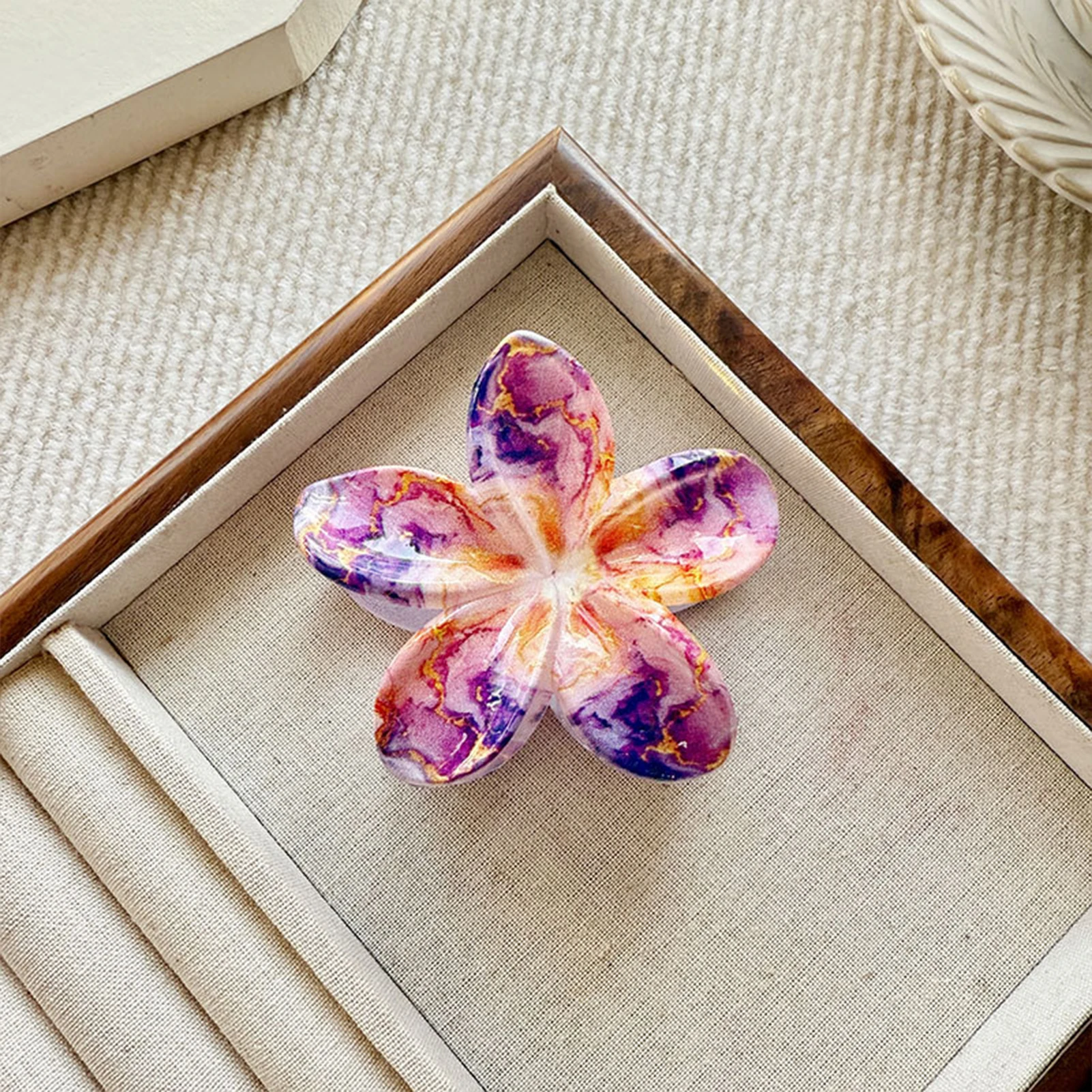 8 センチメートルハワイの花の髪の爪女性のためのファッショナブルなプルメリアサメグリッパークリップ明るい花のヘアピン女の子ヘアアクセサリー