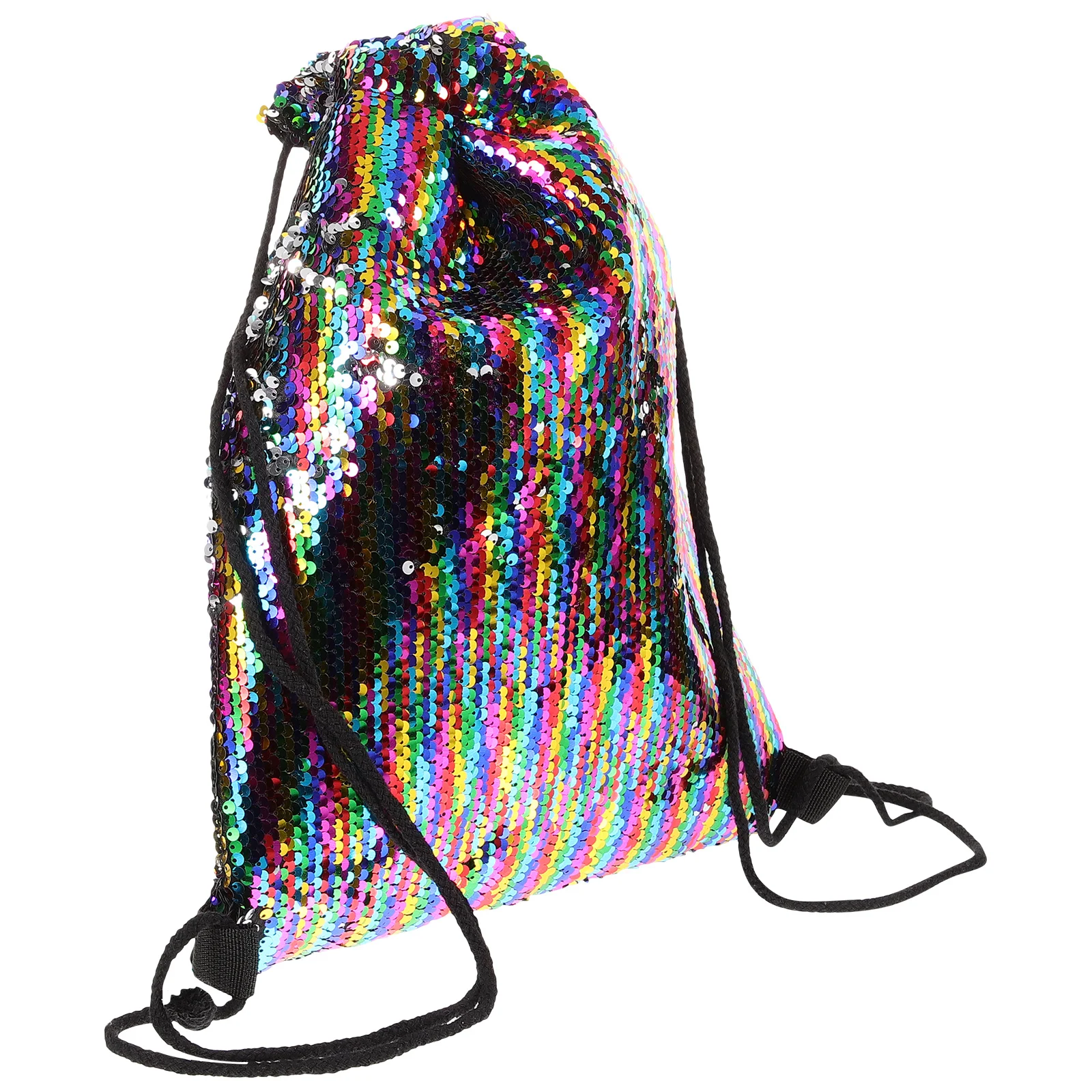 Grote rugzak met trekkoord en sprankelende pailletten, zware sporttas voor heren, dames, buitenreizen, wandelen