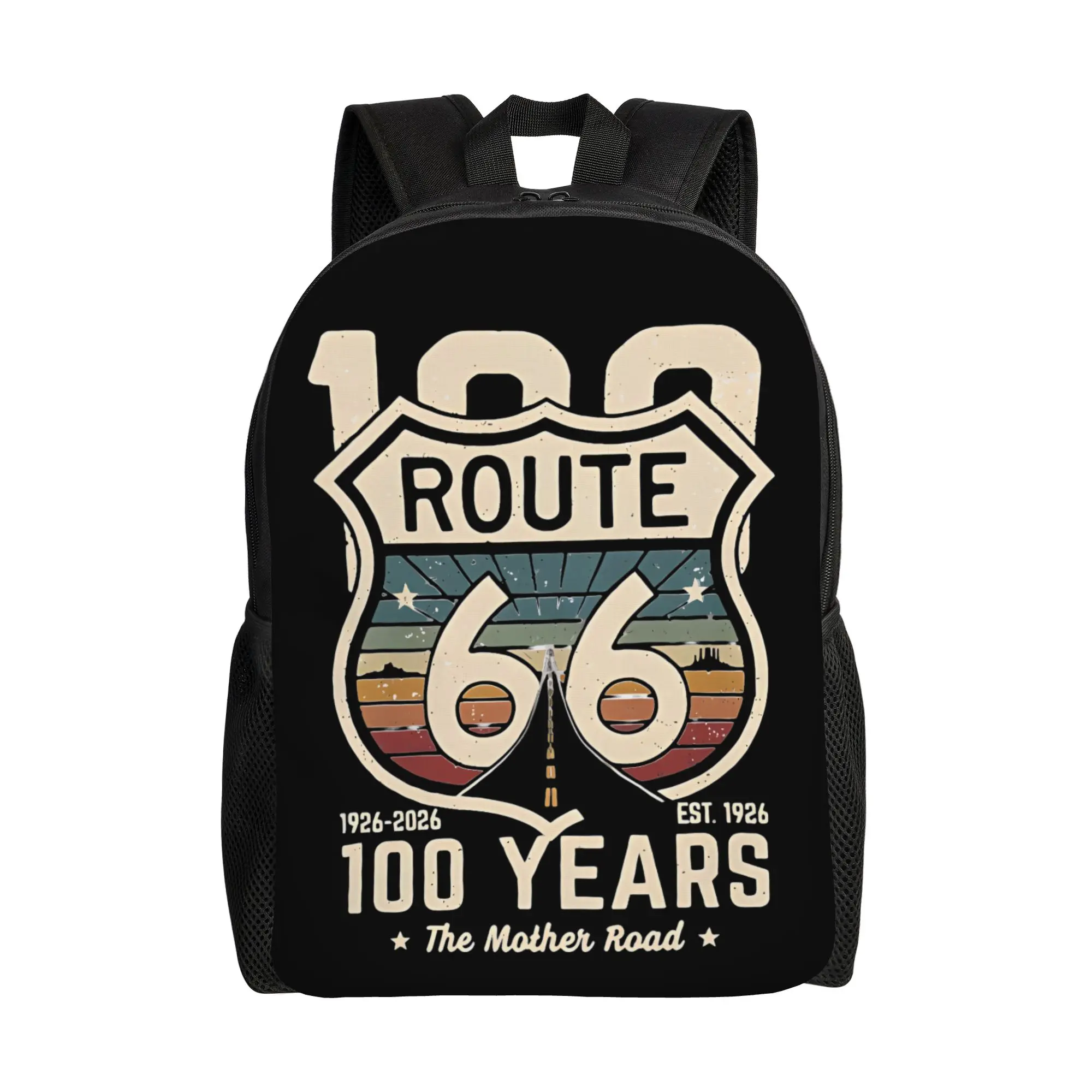 

Рюкзак Route-66 100 Years Legendary Teenage для активного отдыха, работы и учебы, к 100-летию (2026), унисекс, для ноутбука, из холщовой ткани