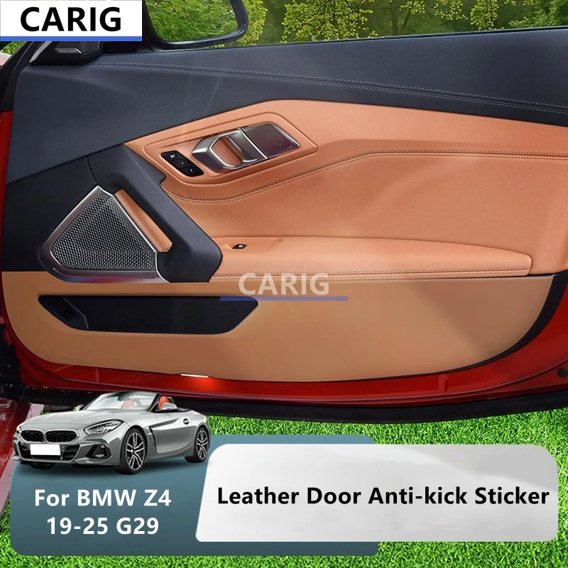 

Для BMW Z4 19-25 G29 кожаная дверная противоударная наклейка модифицированная защита салона автомобиля модификация аксессуары ремонт