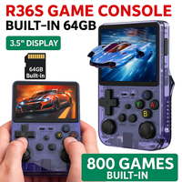 R36S Handheld Game Console 64GB Built-in/Retro FC Arcade Player/3.5” HD Screen/Supports 10+Simulators PSP/PS1/N64