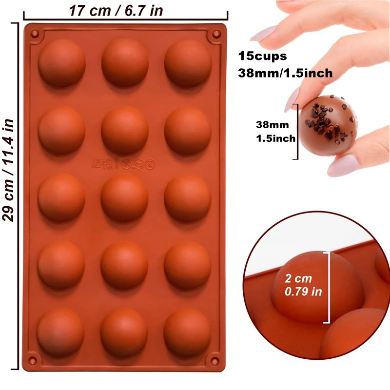 Halbkugel-Silikon-Schokoladenform, halbe Kugel, Kuchenform, Silikonkuppel, Backformen, DIY, Pudding, Süßigkeiten, Gelee, Küche, Backwerkzeug