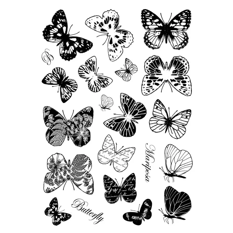 10*14cm 2022 Diy New Clear Stamps For Scrapbooking Paper Making Bird Butterfly Dragonfly Crow Account Craft Set Card NO Die