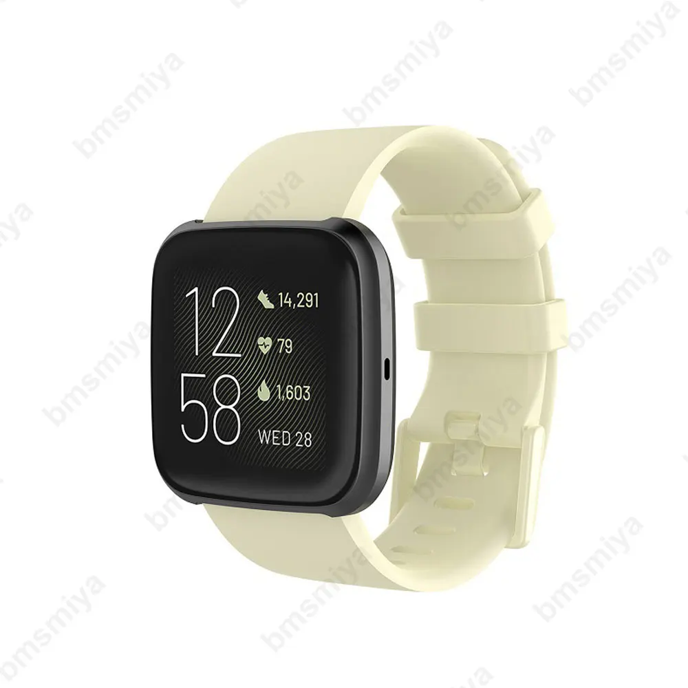 1 Uds bandas de silicona correa de reloj para Fitbit Versa 2/Versa/Versa Lite reloj inteligente pulsera de repuesto accesorios de correa