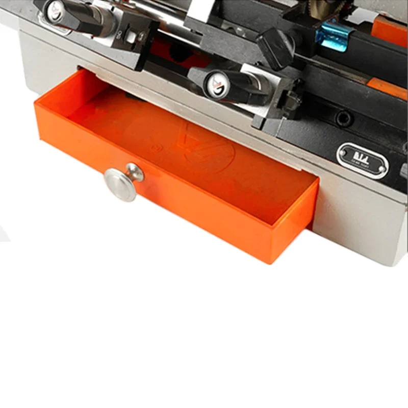 Mesin kunci berkepala ganda 220V/110V, mesin duplikasi kunci tepat pisau ganda Manual mesin kunci Horizontal TH-001