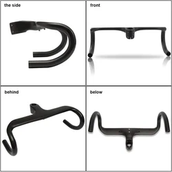 No Logo Full Carbon Fiber Road Bike Handlebar 1-1/8