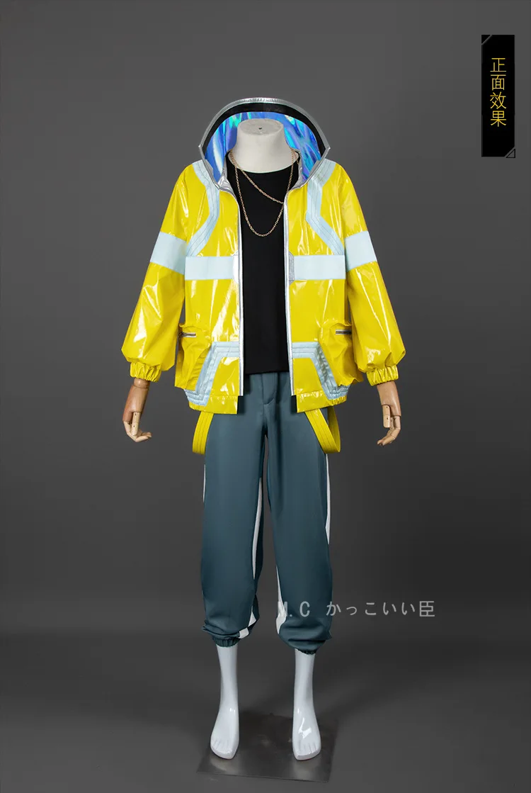 Anime Cyberpunk Edgerunners David Martinez Cosplay Costume Stand Collar Jacket Hoodie Zipper Coat Pants Punk Adult Men Halloween