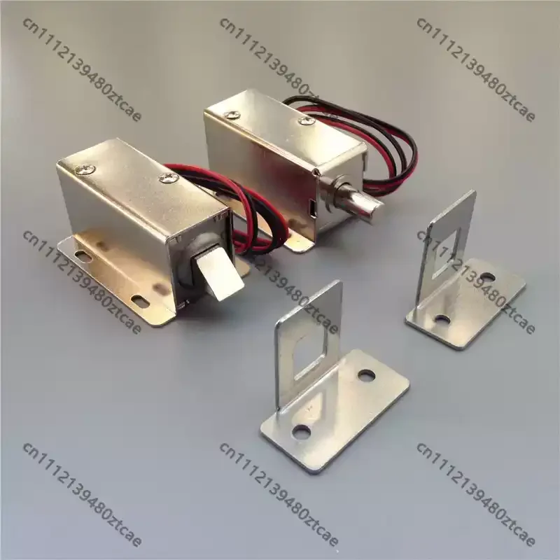 Small Electromagnetic Accessory 12V 24V Push‑Pull Solenoid Rod Electronic Latch Electric Control Lock Assembly