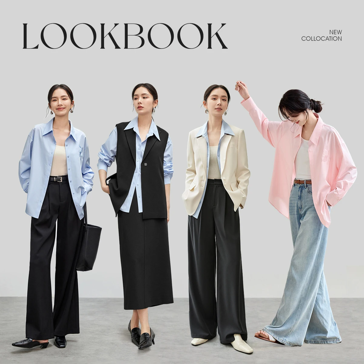 SENTUBILA Casual Shirt for Women 2025 Spring Summer Loose Fit Long Sleeve Embroidery Single Breasted Shirts & Blouses 143C56002