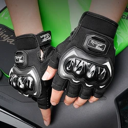TDGO Summer Motorcycle Gloves Half Finger Breathable Motorcyclist Gloves ATV MTB Cycling Gloves Anti-fall Palm Guard Moto