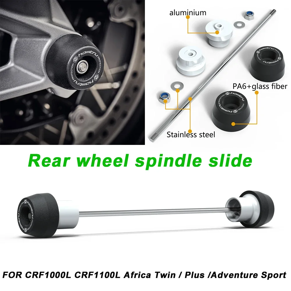 

For Honda CRF1000L CRF1100L Africa Twin / Plus /Adventure Sport 2016-2020+ Motorcycle Front wheel Spindle Crash Protection