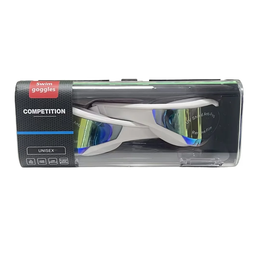 Gafas de natación con recubrimiento UV antiniebla para hombre y mujer, lentes de natación profesionales de carreras, ajustables, nuevas